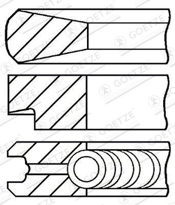Комплект поршневых колец GOETZE ENGINE 08-110000-00