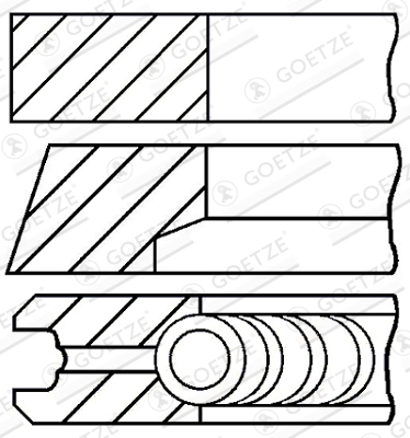 Комплект поршневых колец GOETZE ENGINE 08-118006-00