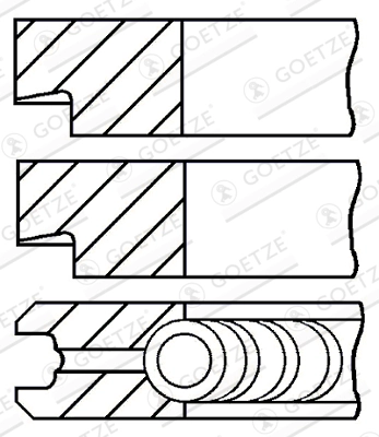Комплект поршневых колец GOETZE ENGINE 08-145206-00