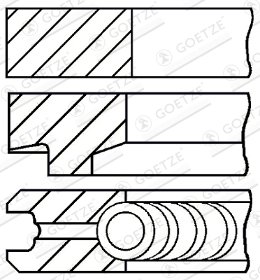Комплект поршневых колец GOETZE ENGINE 08-146100-00