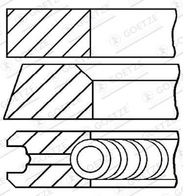 Комплект поршневых колец GOETZE ENGINE 08-214300-10