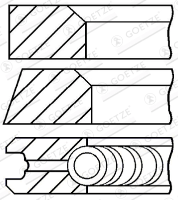 Комплект поршневых колец GOETZE ENGINE 08-405211-00