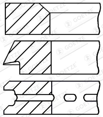 Комплект поршневых колец GOETZE ENGINE 08-527200-00