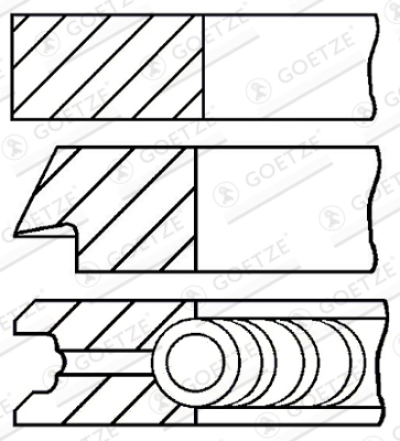 Комплект поршневых колец GOETZE ENGINE 08-527300-00
