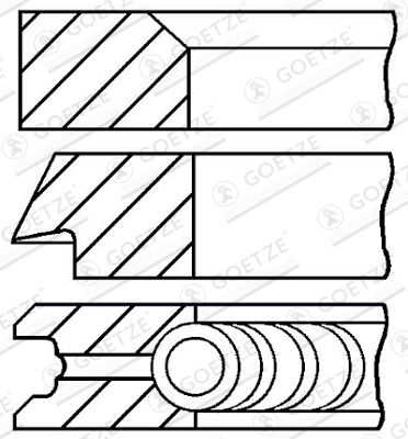 Комплект поршневых колец GOETZE ENGINE 08-528500-00