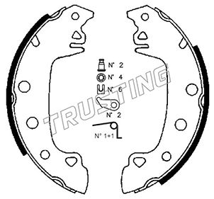 Комплект тормозных колодок TRUSTING 088.204K