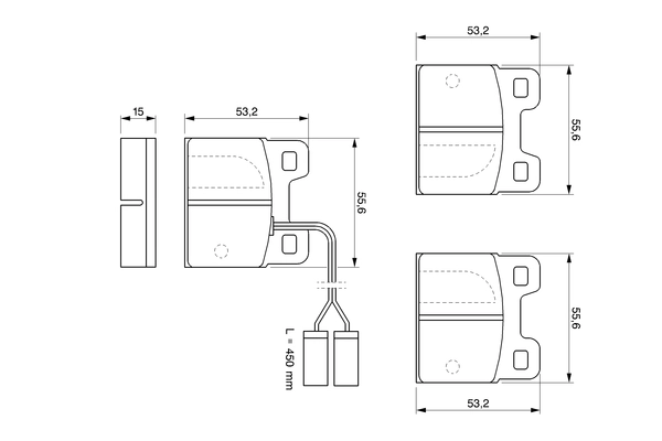 Комплект тормозных колодок дисковый тормоз BOSCH 0 986 469 120