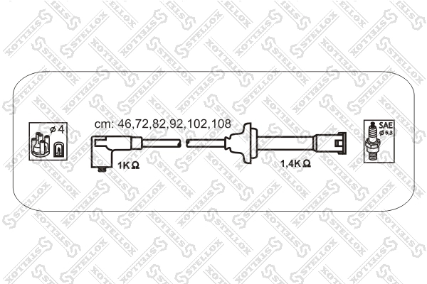 Комплект проводов зажигания STELLOX 10-38525-SX