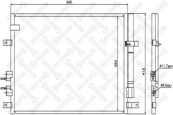 Конденсатор кондиционер STELLOX 10-45070-SX
