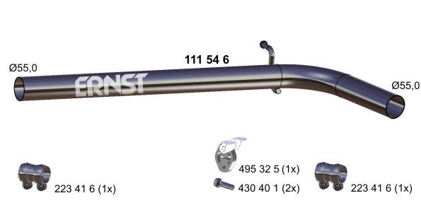 Труба выхлопного газа ERNST 111546