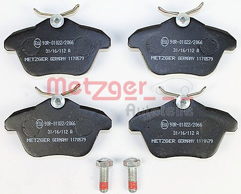 Комплект тормозных колодок дисковый тормоз METZGER 1170579