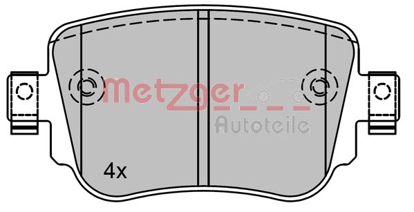 Комплект тормозных колодок дисковый тормоз METZGER 1170792