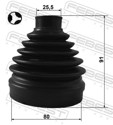Комплект пыльника приводной вал FEBEST 1215-D7T