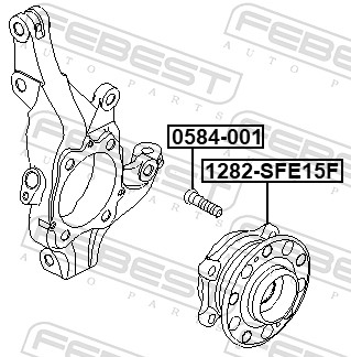 Ступица колеса FEBEST 1282-SFE15F