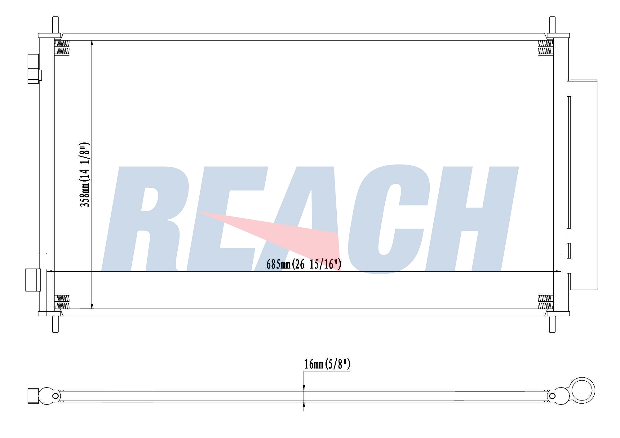 Конденсатор кондиционер REACH 1.31.3599.PDH
