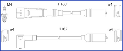 Комплект проводов зажигания hueco HITACHI 134717