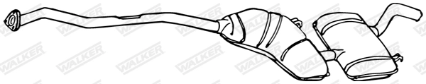 Средний глушитель выхлопных газов WALKER PRODUCTS 15256