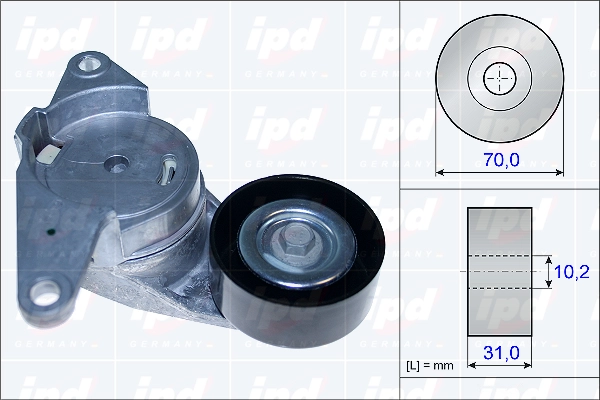 Натяжитель ремня клиновой зубча IPD 15-3842