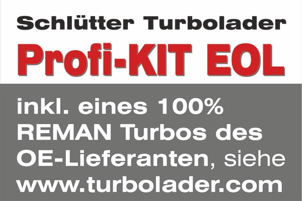 Компрессор наддув end of life profikit plus - original garrett reman turbo SCHLÜTTER TURBOLADER 166-04017EOL