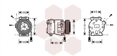 Компрессор кондиционер VAN WEZEL 1700K050