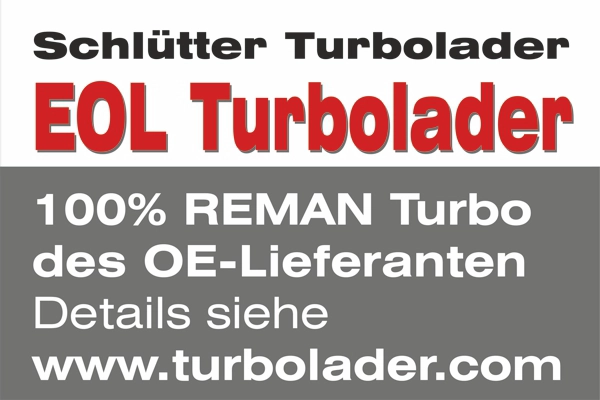 Компрессор наддув end of life turbocharger - org. garrett reman SCHLÜTTER TURBOLADER 172-12230EOL