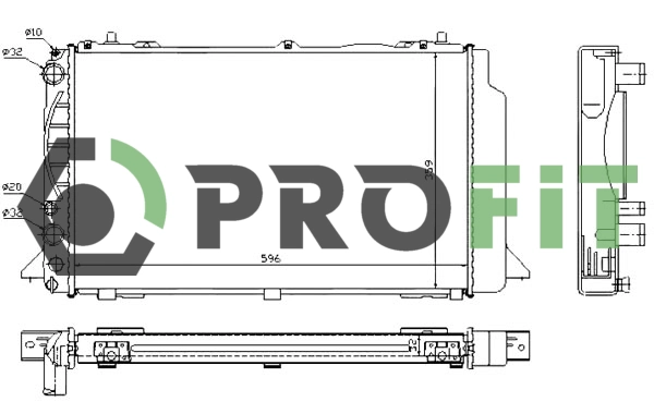 Радиатор охлаждение двигателя PROFIT 1740-0003