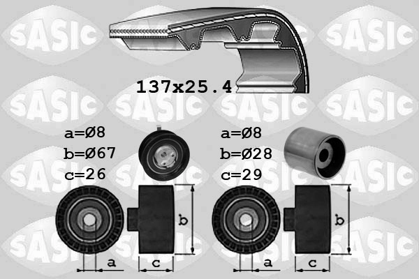 Комплект ремня грм SASIC 1756038
