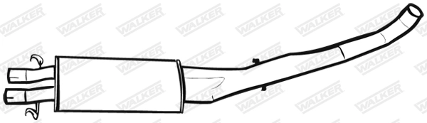 Средний глушитель выхлопных газов WALKER PRODUCTS 17877