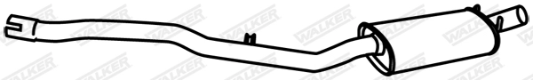Средний глушитель выхлопных газов WALKER PRODUCTS 18980