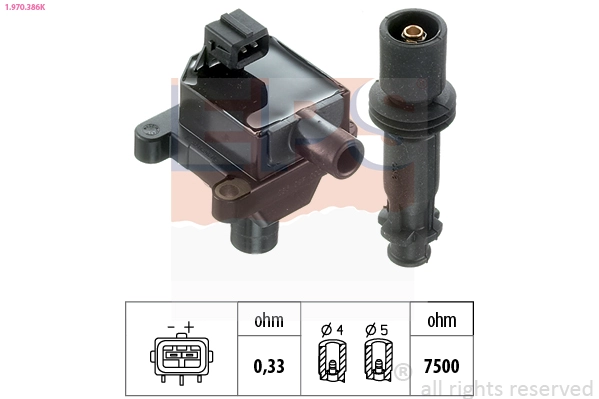 Катушка зажигания made in italy - oe equivalent EPS 1.970.386K