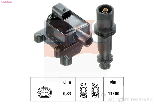 Катушка зажигания made in italy - oe equivalent EPS 1.970.397K