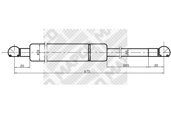 Газовая пружина капот MAPCO 20048