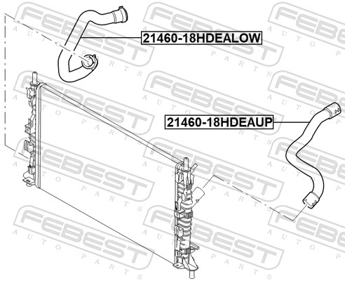 Трубка охлаждающей жидкости FEBEST 21460-18HDEALOW