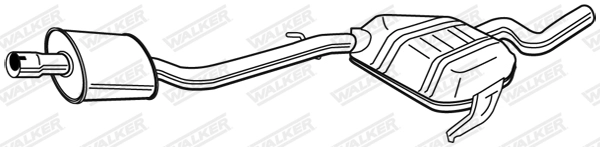 Средний глушитель выхлопных газов WALKER PRODUCTS 21843