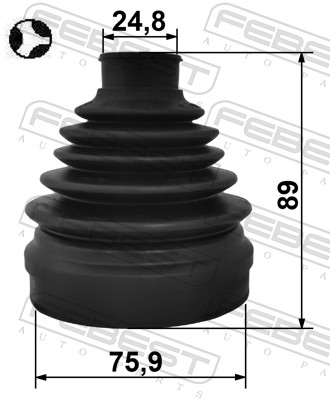 Комплект пыльника приводной вал FEBEST 2215-D9T