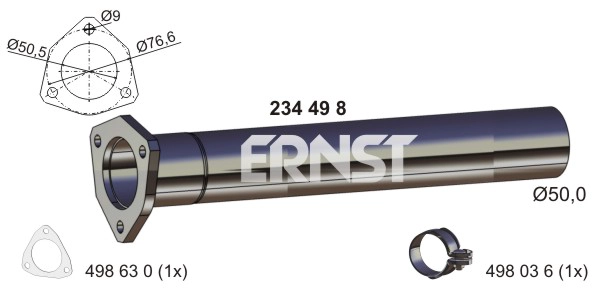 Труба выхлопного газа ERNST 234498