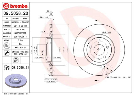 Тормозной диск coated disc line AP 24587 V