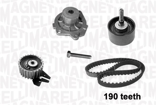 Водяной насос + комплект зубчатого ремня MAGNETI MARELLI 341401050001