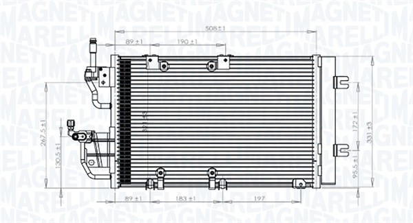 Конденсатор кондиционер MAGNETI MARELLI 350203771000