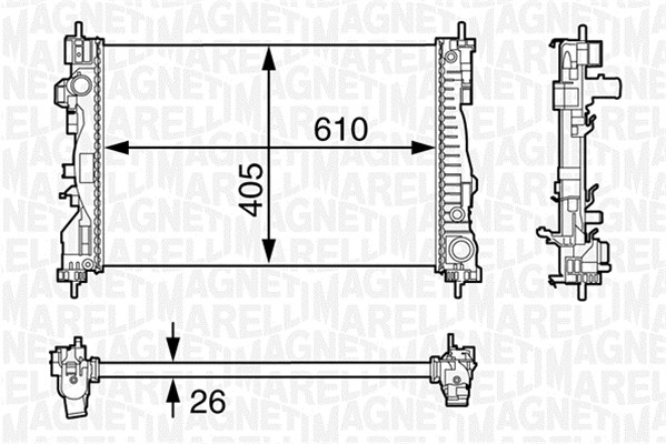 Радиатор охлаждение двигателя MAGNETI MARELLI 350213129800