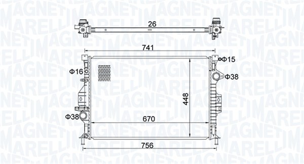 Радиатор охлаждение двигателя MAGNETI MARELLI 350213157700