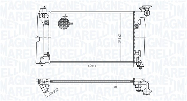 Радиатор охлаждение двигателя MAGNETI MARELLI 350213178300