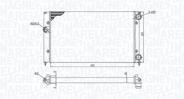 Радиатор охлаждение двигателя MAGNETI MARELLI 350213187600