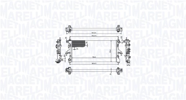 Радиатор охлаждение двигателя MAGNETI MARELLI 350213215000