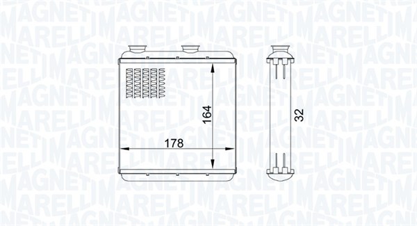 Теплообменник отопление салона MAGNETI MARELLI 350218434000