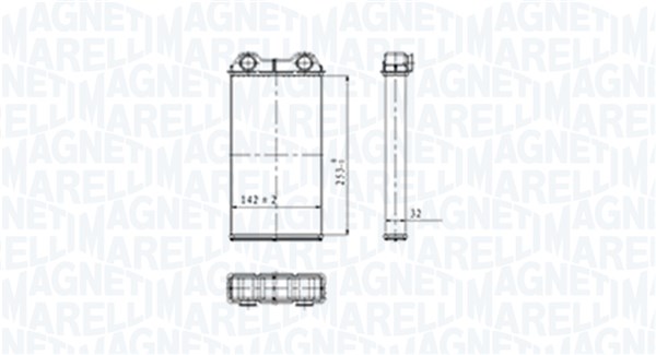 Теплообменник отопление салона MAGNETI MARELLI 350218439000