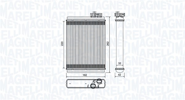 Теплообменник отопление салона MAGNETI MARELLI 350218471000