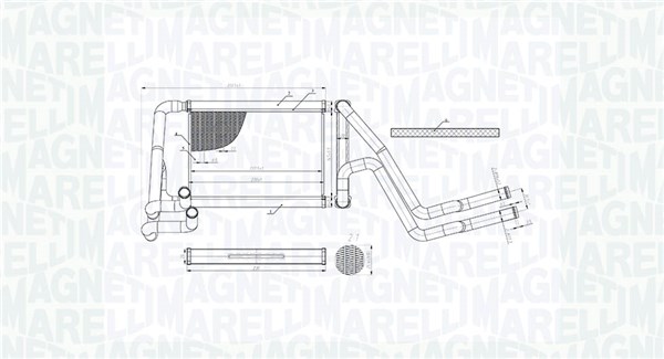 Теплообменник отопление салона MAGNETI MARELLI 350218488000
