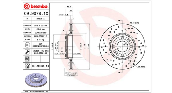 Тормозной диск MAGNETI MARELLI 360406036602