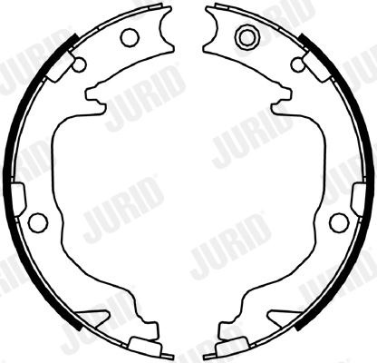 Комплект тормозных колодок стояночная тормозная система JURID 362643J